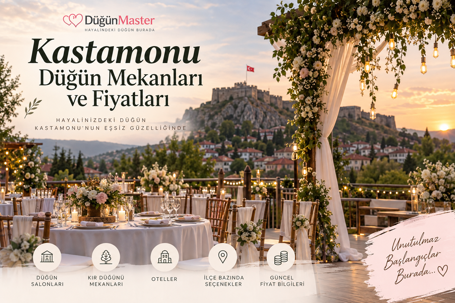 Kastamonu Düğün Mekanları ve Fiyatları 2026